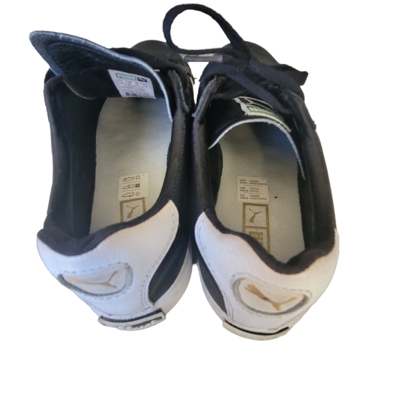 𝅺MEN'S Black Match 74 Leather Sneakers US 7 - Picture 11 of 14